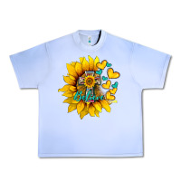 Western Sunflower  Cross Believe Urban Heavy Tee | Teevron