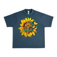 Midnight Navy western sunflower  cross believe Urban Heavy Tee - BarkalooDesign