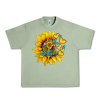 Oil Green western sunflower  cross believe Urban Heavy Tee - BarkalooDesign