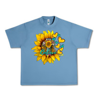Pebble Blue western sunflower  cross believe Urban Heavy Tee - BarkalooDesign