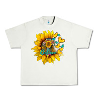 Pistachio western sunflower  cross believe Urban Heavy Tee - BarkalooDesign
