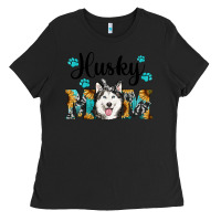 Black husky mom western Ladies Tee - RanaPortraitStore