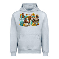 Heather Grey horses coffee cups Urban Hoodie - OliviaCreatesArt