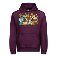 Mauve Wine horses coffee cups Urban Hoodie - OliviaCreatesArt