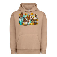 Pigment Burro horses coffee cups Urban Hoodie - OliviaCreatesArt