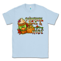 Dusty Blue Pumpkin spice everything nice Classic Tee - NancyCooperArtShop