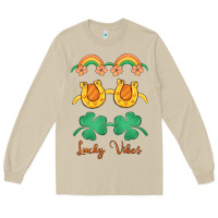 Mushroom lucky vibes st. patrick's day Long Sleeve Tee - MaliasSmallBusiness