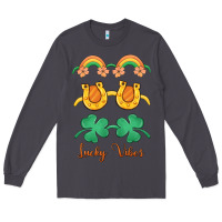 Smoke lucky vibes st. patrick's day Long Sleeve Tee - MaliasSmallBusiness