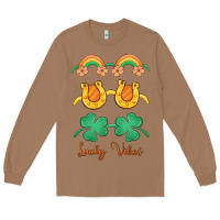 Toasted Coconut lucky vibes st. patrick's day Long Sleeve Tee - MaliasSmallBusiness