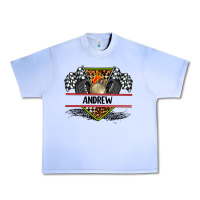Custom Name Race Flag And Race Equipment Urban Heavy Tee | Teevron