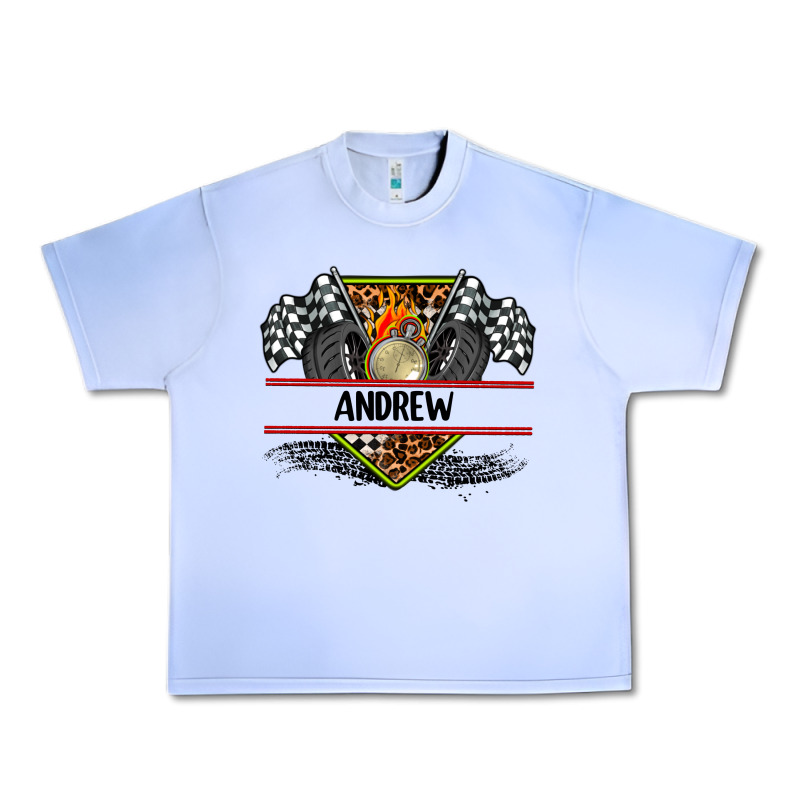 Custom Name Race Flag And Race Equipment Urban Heavy Tee by AdoDesignShop | Teevron