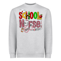 Heather Grey School Nurse Heavyweight Sweatshirt - LillyAllenDesigns
