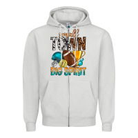 Dove Grey Small Town Big Spirit Zipper Hoodie - BundleAndBundleShop