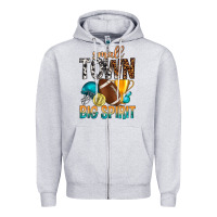 Heather Grey Small Town Big Spirit Zipper Hoodie - BundleAndBundleShop