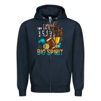 Navy Small Town Big Spirit Zipper Hoodie - BundleAndBundleShop