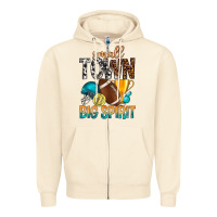 Sandshell Small Town Big Spirit Zipper Hoodie - BundleAndBundleShop