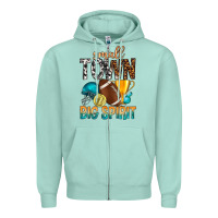 Seafoam Small Town Big Spirit Zipper Hoodie - BundleAndBundleShop