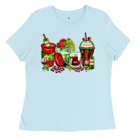 Baby Blue wine coffee cups Ladies Tee - Zillion Design Studio