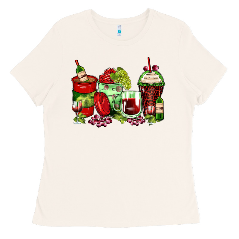 Wine Coffee Cups Ladies Tee by Zillion Design Studio | Teevron