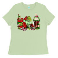 Matcha wine coffee cups Ladies Tee - Zillion Design Studio
