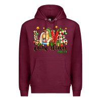 Burgundy love came down luke 2 11 Premium Hoodie - texasbilliewilder