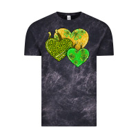 Cloud Black st patricks day hearts Vintage Tee - AdoDesignShop