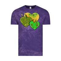 Cloud Purple st patricks day hearts Vintage Tee - AdoDesignShop