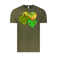 Vintage Olive st patricks day hearts Vintage Tee - AdoDesignShop