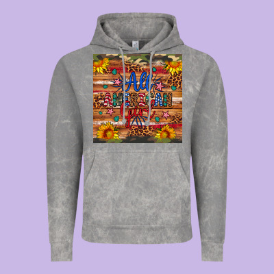 All American Girl Vintage Hoodie Designed By Artiststas