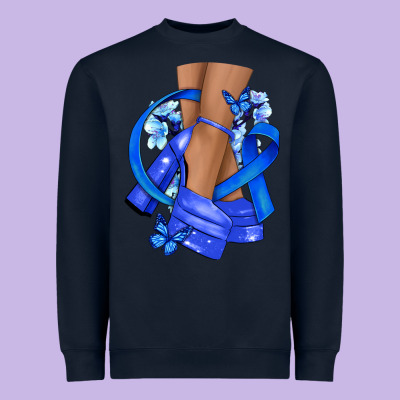 Colon Cancer Heels Heavyweight Sweatshirt Designed By Nancycooperartshop
