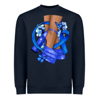 Navy colon cancer heels Heavyweight Sweatshirt - NancyCooperArtShop