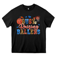 Black busy raising ballers basketball Heavy Core Tee - Zillion Design Studio