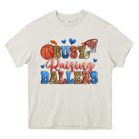 Cream busy raising ballers basketball Heavy Core Tee - Zillion Design Studio