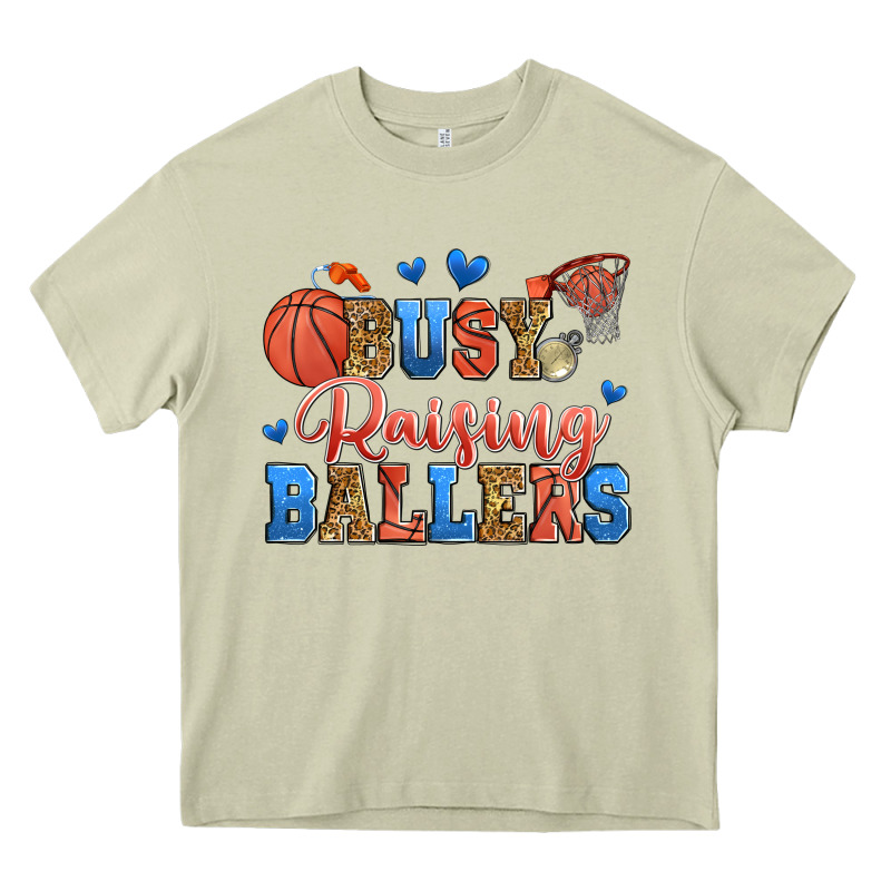 Busy Raising Ballers Basketball Heavy Core Tee by Zillion Design Studio | Teevron