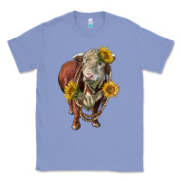 Colony Blue hereford bull rope and sunflowers Classic Tee - LillyAllenDesigns