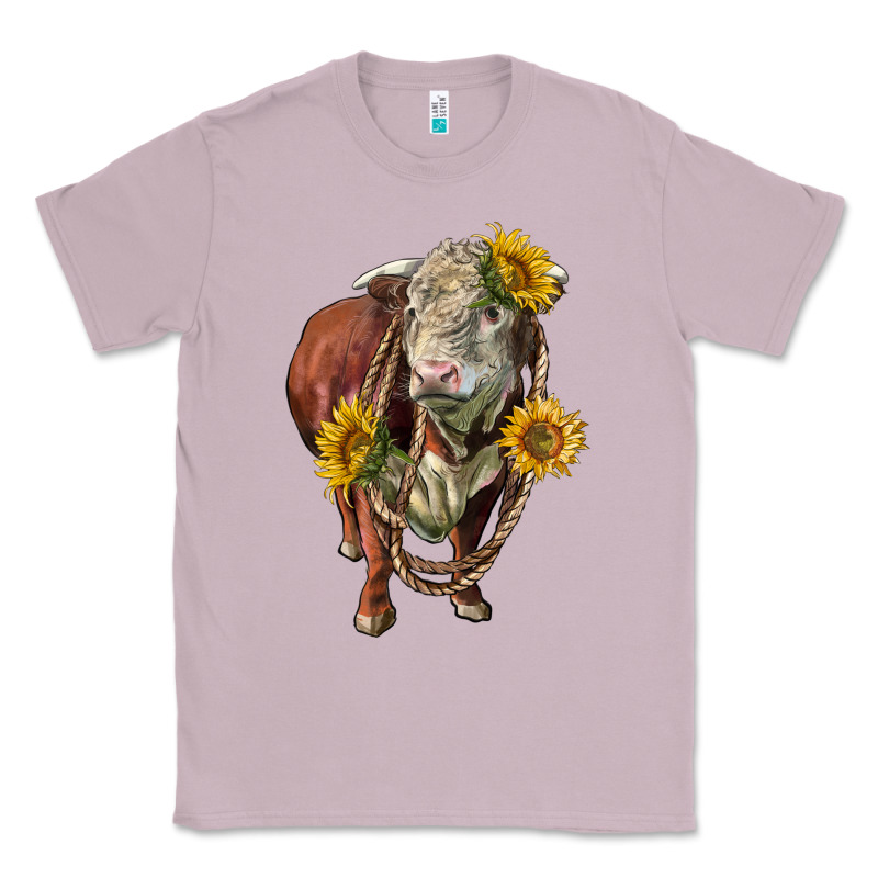 Hereford Bull Rope And Sunflowers Classic Tee by LillyAllenDesigns | Teevron