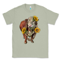 Matcha hereford bull rope and sunflowers Classic Tee - LillyAllenDesigns