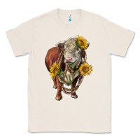 Natural hereford bull rope and sunflowers Classic Tee - LillyAllenDesigns