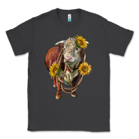 Smoke hereford bull rope and sunflowers Classic Tee - LillyAllenDesigns