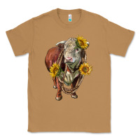Toasted Coconut hereford bull rope and sunflowers Classic Tee - LillyAllenDesigns