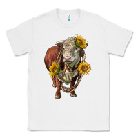 White hereford bull rope and sunflowers Classic Tee - LillyAllenDesigns