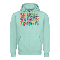 Seafoam Hunny Bunny Easter Zipper Hoodie - BundleAndBundleShop