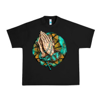 Black western praying hands prayer rosary  faith cross Urban Heavy Tee - BarkalooDesign