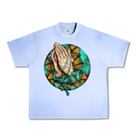 Grape Ice western praying hands prayer rosary  faith cross Urban Heavy Tee - BarkalooDesign