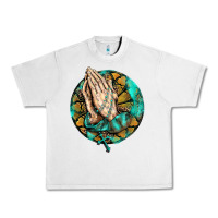Lunar Rock western praying hands prayer rosary  faith cross Urban Heavy Tee - BarkalooDesign
