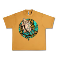 Peanut Butter western praying hands prayer rosary  faith cross Urban Heavy Tee - BarkalooDesign