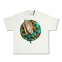 Pistachio western praying hands prayer rosary  faith cross Urban Heavy Tee - BarkalooDesign