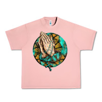 Salmon western praying hands prayer rosary  faith cross Urban Heavy Tee - BarkalooDesign