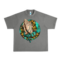 Tornado western praying hands prayer rosary  faith cross Urban Heavy Tee - BarkalooDesign