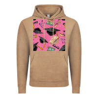 Vintage Coffee pink glitter graduation seamless pattern Vintage Hoodie - BundleAndBundleShop